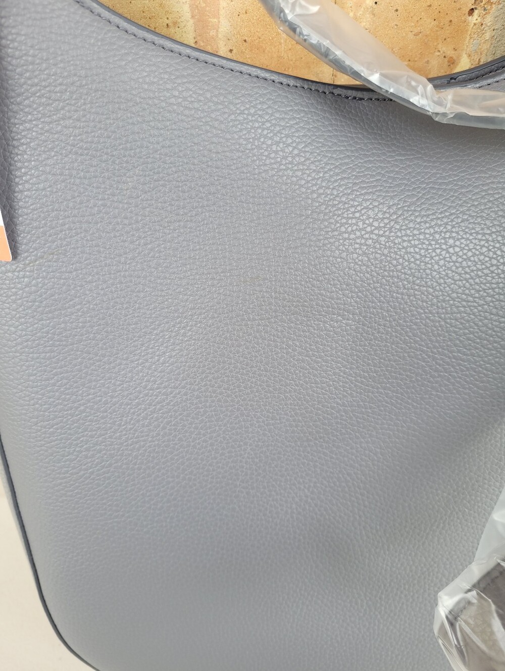 Vera Bradley Hobo Crossbody In Faux Leather Quiet Shade Gray - Picture 8 of 8